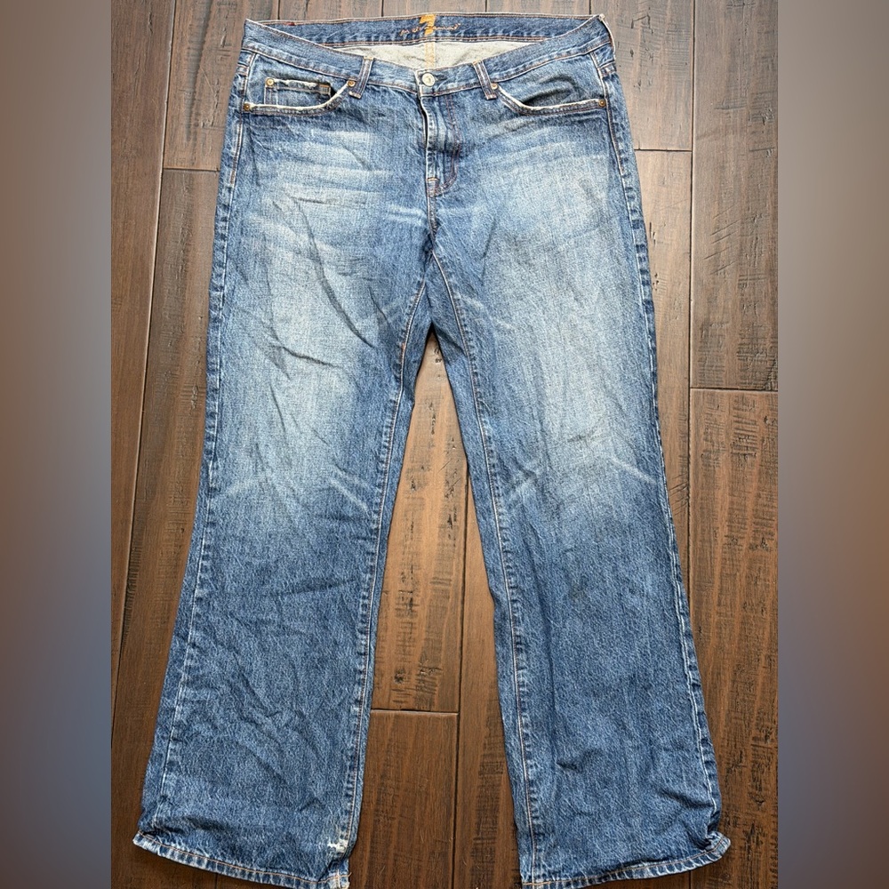 7 For All Mankind Relaxed Fit Blue Jeans